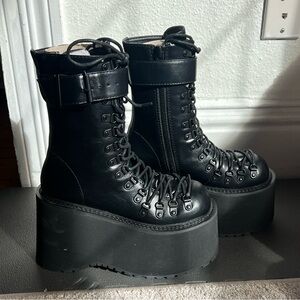 NWT Dolls Kill Black Platform Boots